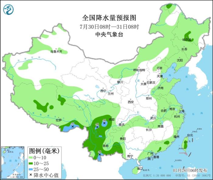 東北地區(qū)等地有較強(qiáng)降雨 南方高溫天氣持續(xù)