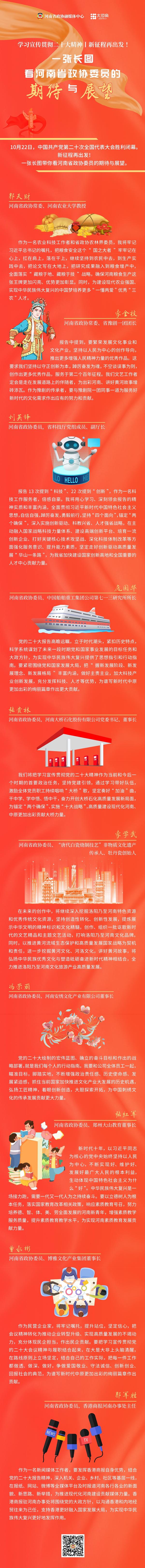  學習宣傳貫徹二十大精神丨新征程再出發(fā)！一張長圖看河南省政協(xié)委員的期待與展望