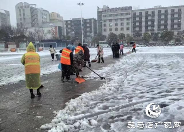 驛城區(qū)城管局：迎戰(zhàn)大雪保暢通 晝夜奮戰(zhàn)顯擔(dān)當(dāng)