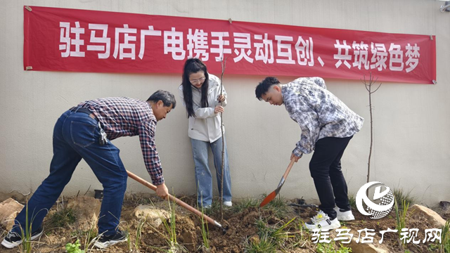 駐馬店廣播電視臺聯(lián)合企業(yè)開展植樹活動